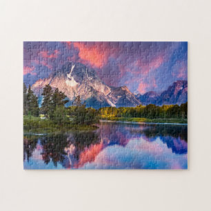 Sunrise at Oxbow Bend Jigsaw Puzzle