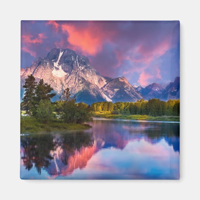 Sunrise at Oxbow Bend Magnet (Front)
