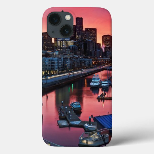 Sunrise at pier 66 looking down on bell harbor Case-Mate iPhone case (Back)