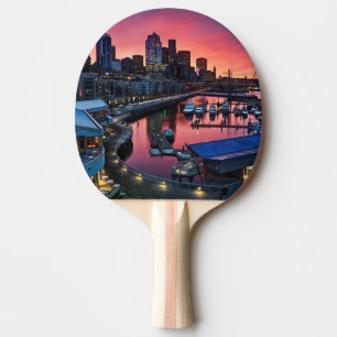 Sunrise at pier 66 looking down on bell harbor ping pong paddle