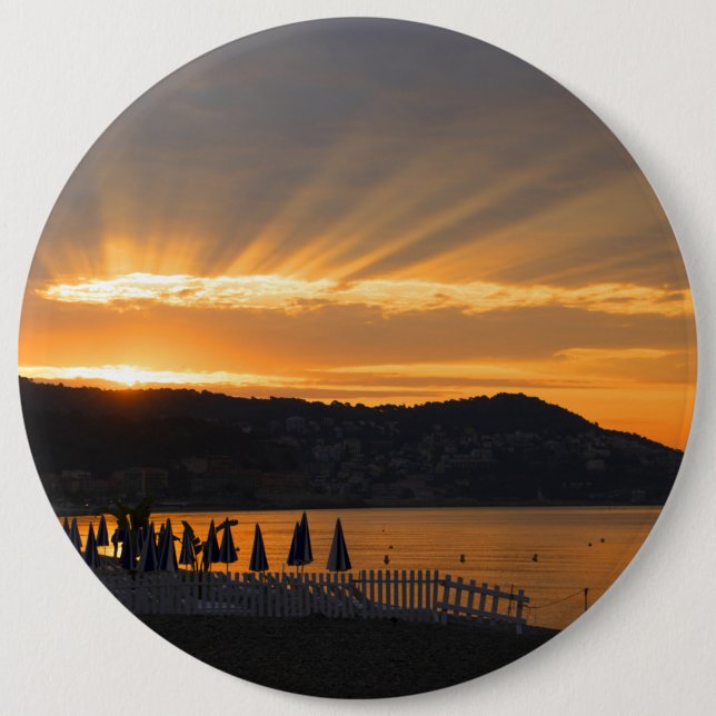 Sunrise At Promenade des Anglais Button (Front)