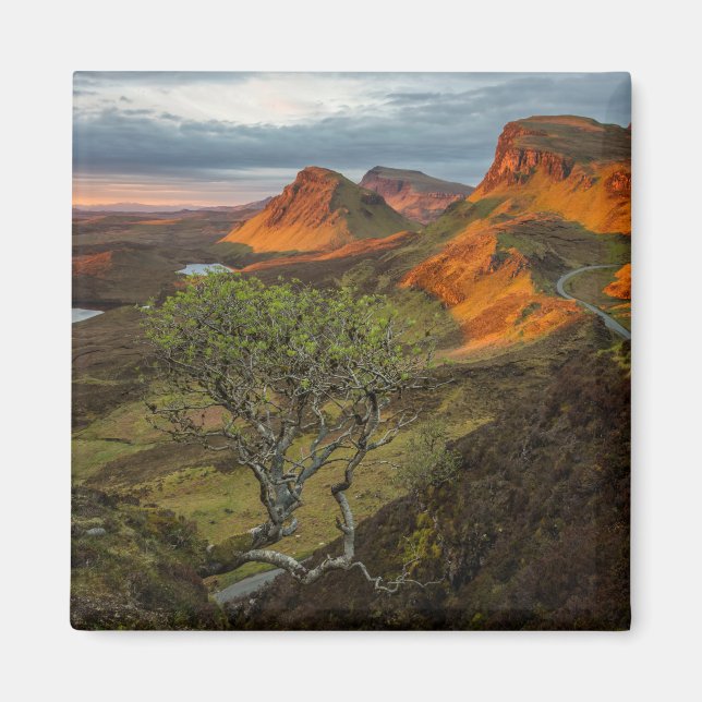 Sunrise at Quiraing mountains on Skye, Scotland Magnet (Front)