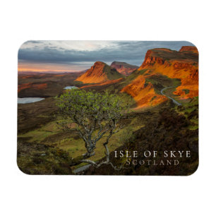 Sunrise at Quiraing mountains on Skye, Scotland Magnet