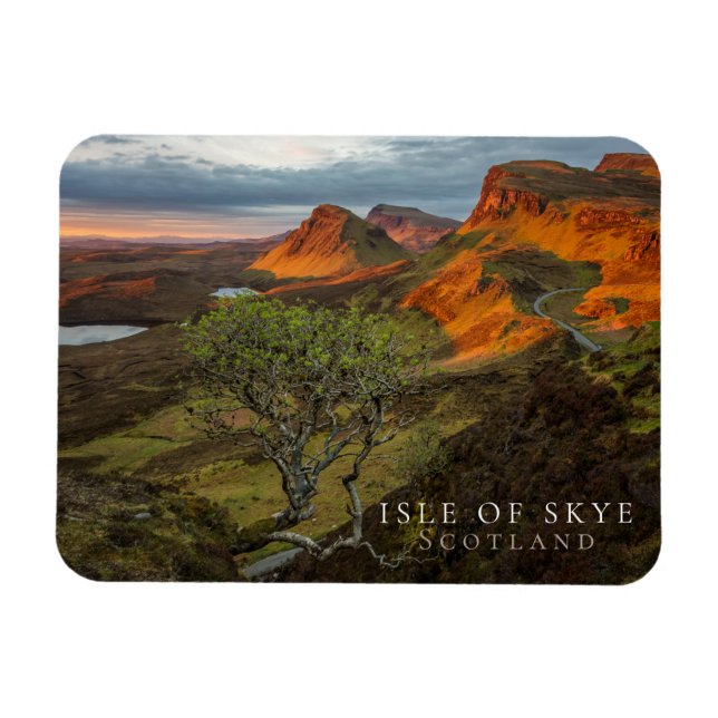 Sunrise at Quiraing mountains on Skye, Scotland Magnet (Horizontal)