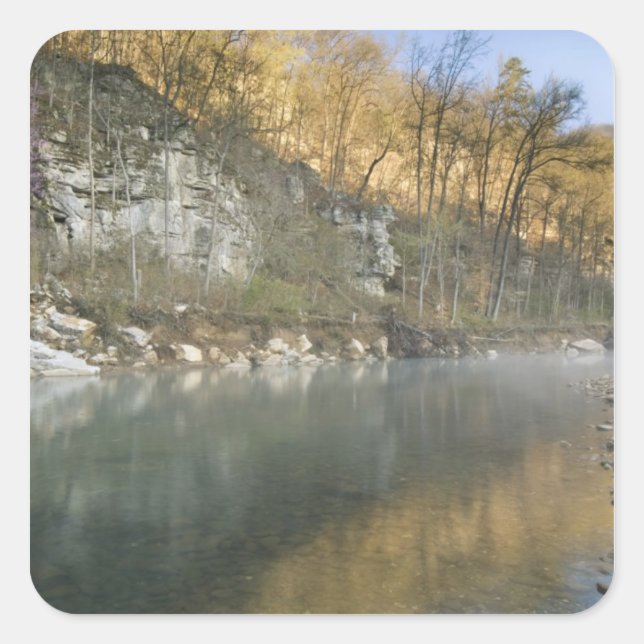 Sunrise at Roark Bluff, Steel Creek access, Square Sticker (Front)
