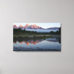 Sunrise at Schwabacker Landing at Grand Teton Canvas Print