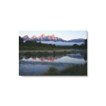 Sunrise at Schwabacker Landing at Grand Teton Canvas Print