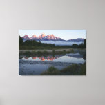 Sunrise at Schwabacker Landing at Grand Teton Canvas Print