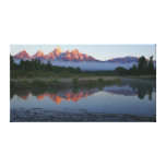 Sunrise at Schwabacker Landing at Grand Teton Canvas Print