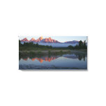 Sunrise at Schwabacker Landing at Grand Teton Canvas Print