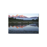 Sunrise at Schwabacker Landing at Grand Teton Canvas Print