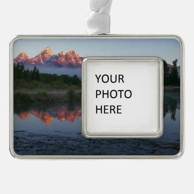 Sunrise at Schwabacker Landing at Grand Teton Christmas Ornament (Front)