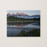 Sunrise at Schwabacker Landing at Grand Teton Jigsaw Puzzle