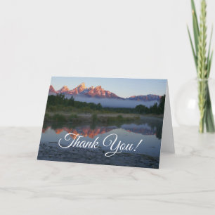 Sunrise at Schwabacker Landing at Grand Teton Letterpress Thank You Card