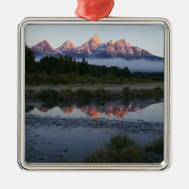 Sunrise at Schwabacker Landing at Grand Teton Metal Ornament (Front)