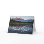 Sunrise at Schwabacker Landing at Grand Teton Thank You Card