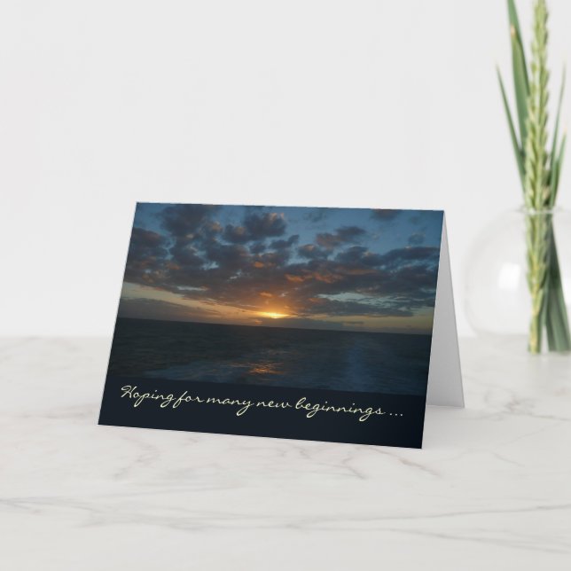 Sunrise at Sea Anniversary Card (Front)