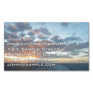 Sunrise at Sea I Pastel Seascape Business Card Magnet