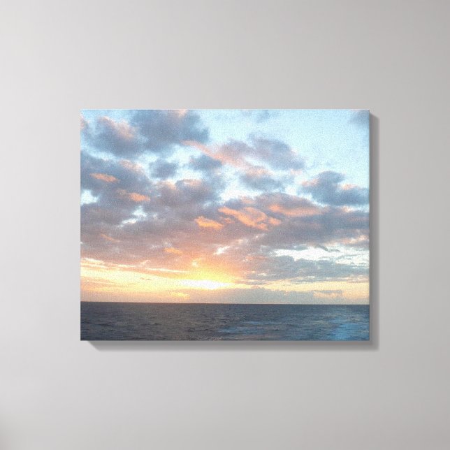 Sunrise at Sea I Pastel Seascape Canvas Print (Front)