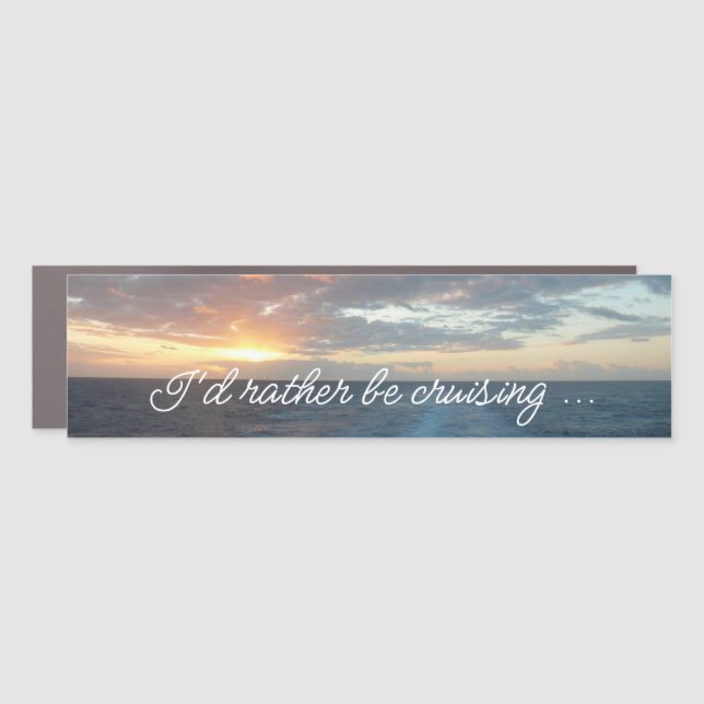 Sunrise at Sea I Pastel Seascape Car Magnet (Front)