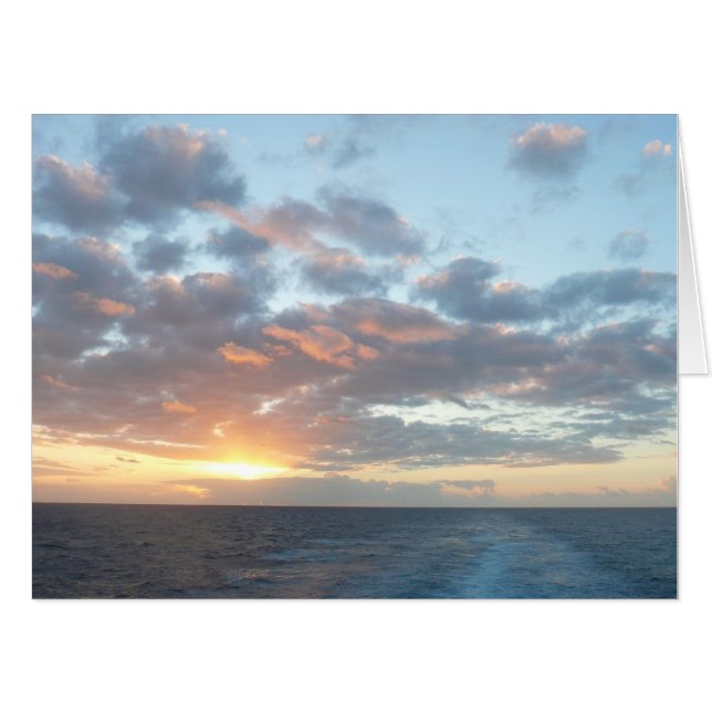 Sunrise at Sea I Pastel Seascape Card (Front Horizontal)