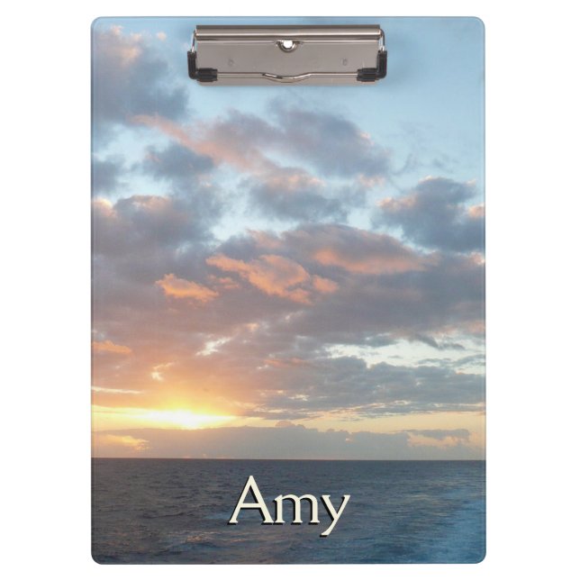 Sunrise at Sea I Pastel Seascape Clipboard (Front)