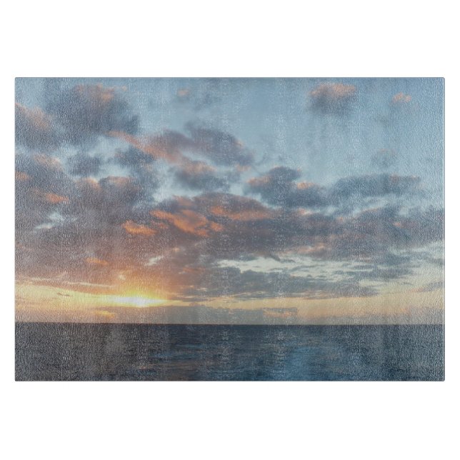 Sunrise at Sea I Pastel Seascape Cutting Board (Front)