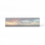 Sunrise at Sea I Pastel Seascape Desk Name Plate