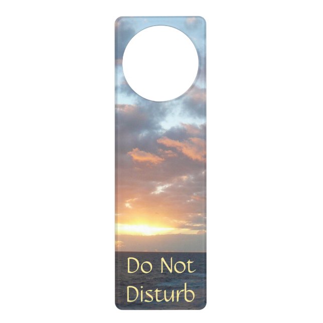 Sunrise at Sea I Pastel Seascape Door Hanger (Front)