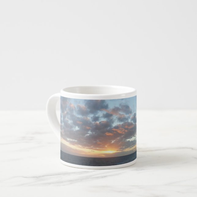Sunrise at Sea I Pastel Seascape Espresso Cup (Front Left)