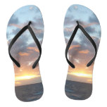 Sunrise at Sea I Pastel Seascape Flip Flops