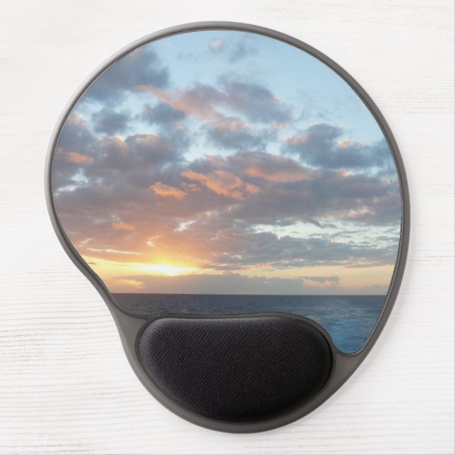 Sunrise at Sea I Pastel Seascape Gel Mouse Pad (Front)
