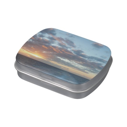 Sunrise at Sea I Pastel Seascape Jelly Belly Tin (Side)