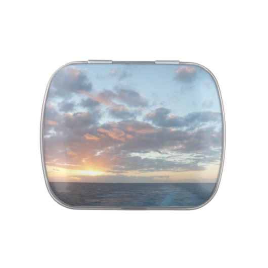 Sunrise at Sea I Pastel Seascape Jelly Belly Tin (Top)