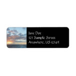Sunrise at Sea I Pastel Seascape Label