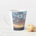 Sunrise at Sea I Pastel Seascape Latte Mug