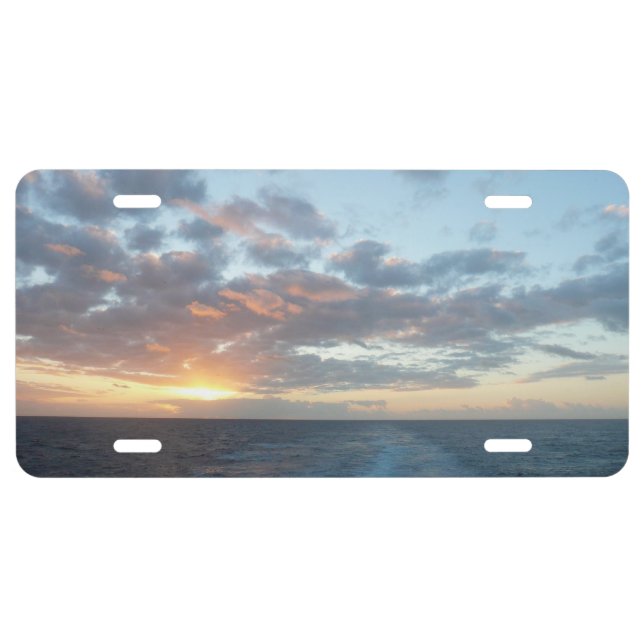 Sunrise at Sea I Pastel Seascape License Plate (Front)