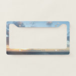 Sunrise at Sea I Pastel Seascape License Plate Frame