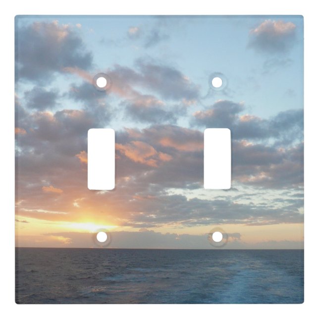 Sunrise at Sea I Pastel Seascape Light Switch Cover (Front)