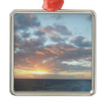 Sunrise at Sea I Pastel Seascape Metal Ornament