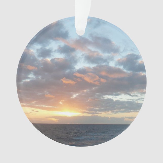 Sunrise at Sea I Pastel Seascape Ornament (Front)