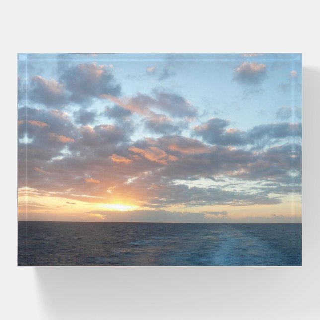 Sunrise at Sea I Pastel Seascape Paperweight (Front)