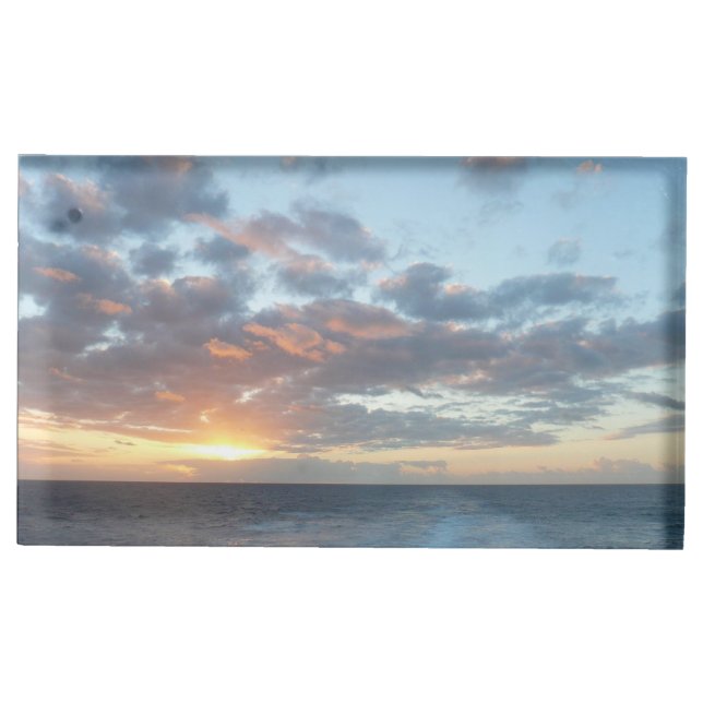 Sunrise at Sea I Pastel Seascape Place Card Holder (Front)