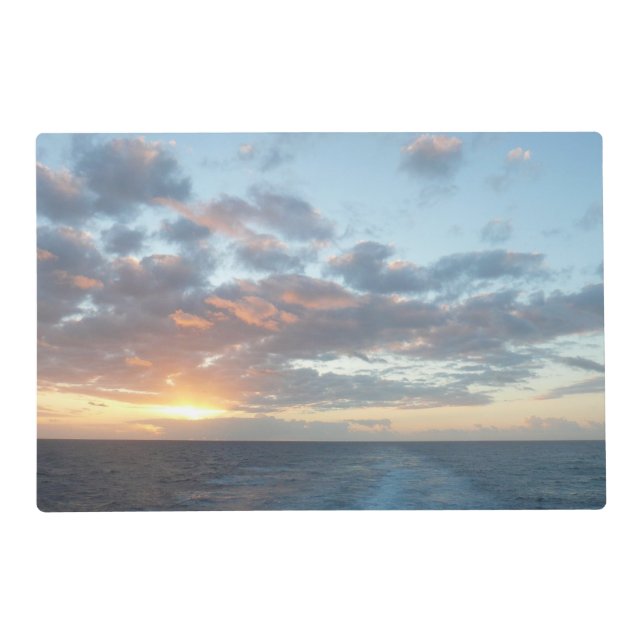 Sunrise at Sea I Pastel Seascape Placemat (Front)