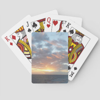 Sunrise at Sea I Pastel Seascape Poker Cards