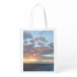 Sunrise at Sea I Pastel Seascape Reusable Grocery Bag