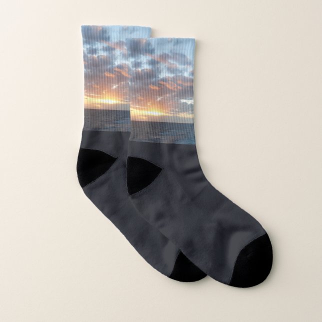 Sunrise at Sea I Pastel Seascape Socks (Pair)