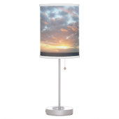 Sunrise at Sea I Pastel Seascape Table Lamp (Left)