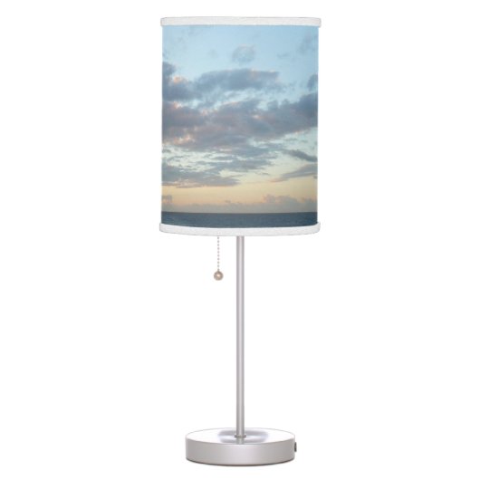 Sunrise at Sea I Pastel Seascape Table Lamp (Right)