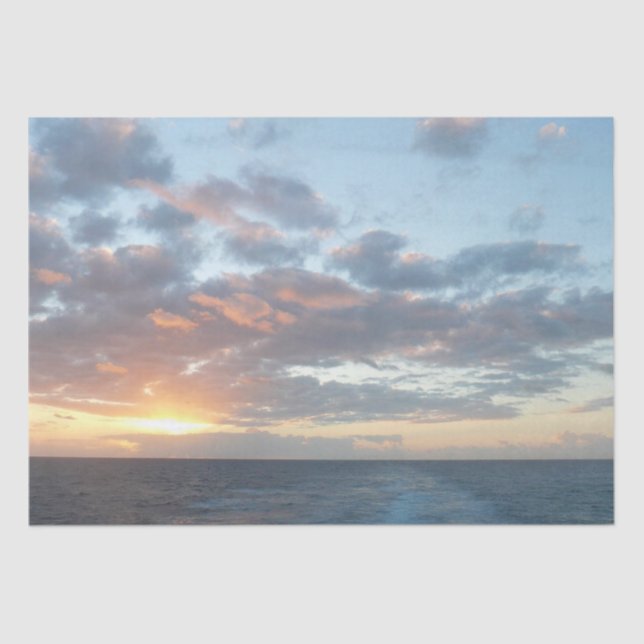 Sunrise at Sea I Pastel Seascape Tissue Paper (Front)